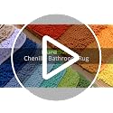 Navy Blue Non-Slip Bath Rug – Absorbent Chenille Mat 17" x 24"
