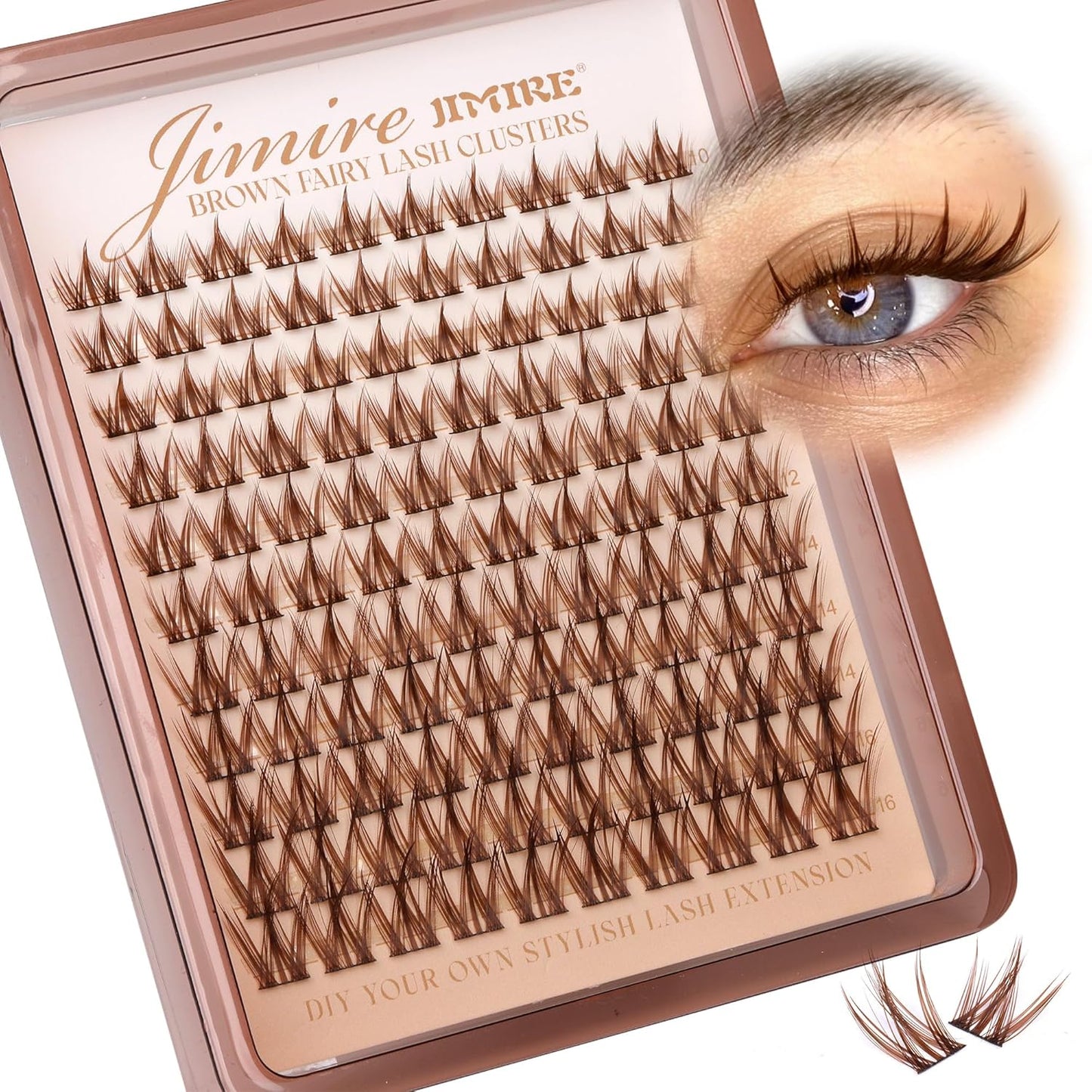Manga Lash Clusters - Wispy Eyelash Extensions for Fox Eye Look | 10-16MM Pre-Mapped Anime Style
