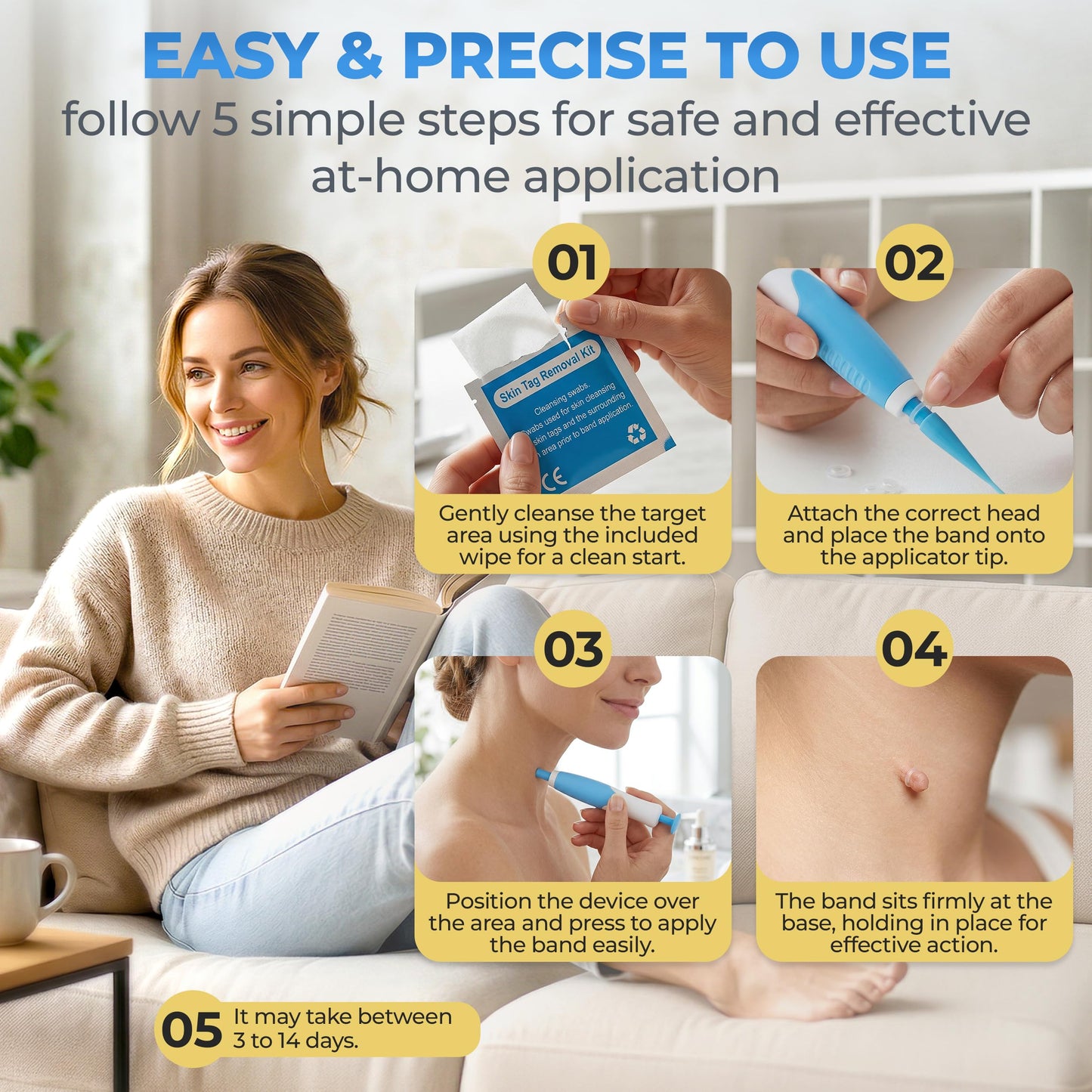 ICYVIBES Premium Skin-Care Patch Big Kit – Gentle Foot & Face Care Set with Soft Patches, Comfort Bands & Stick Applicator for Men Women & Kids