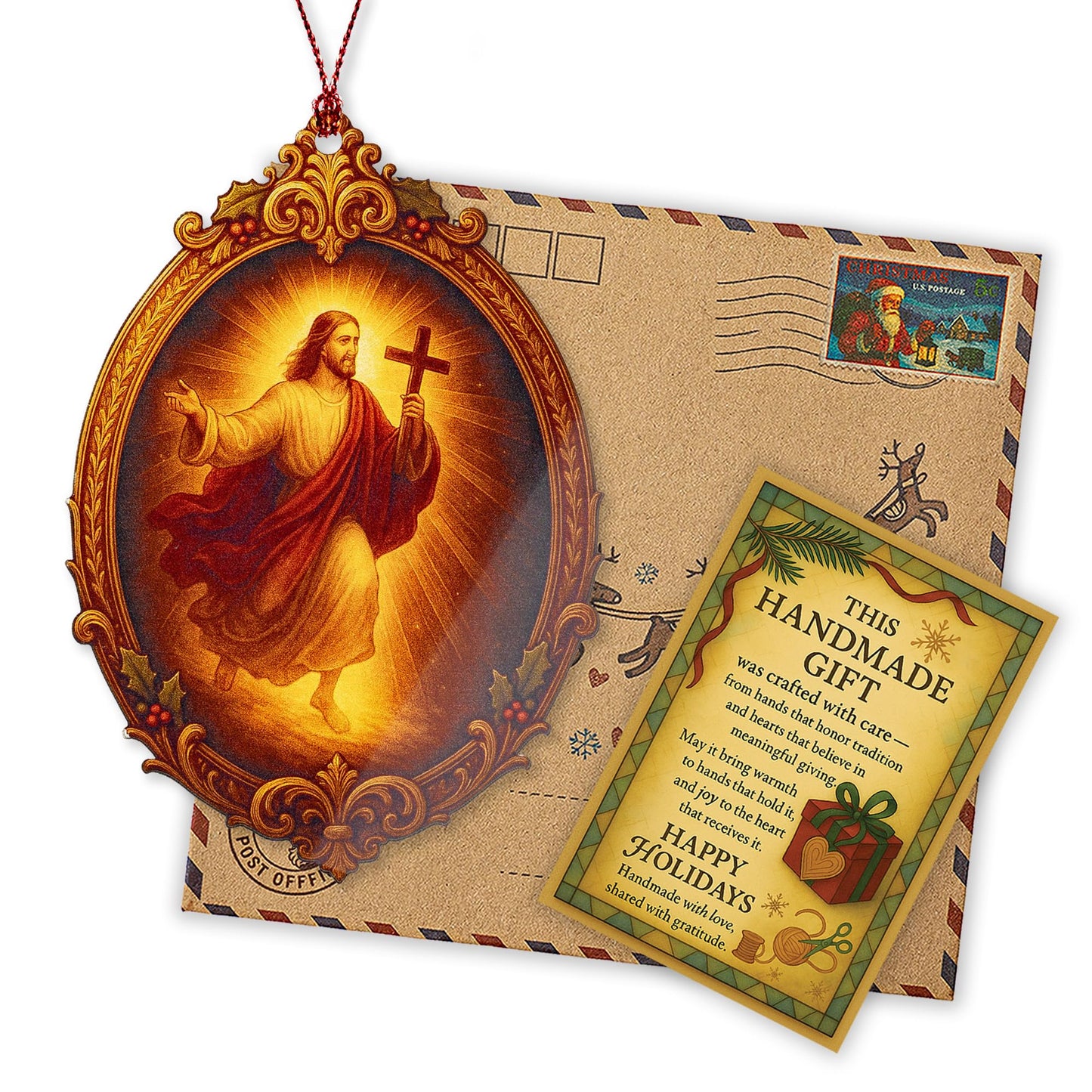 Christian Christmas Ornament 2026 - Religious Christmas Ornaments - Acrylic Ornament Christian Christmas Decor Gifts for Friends, cowoker, Men, Women, Office RUSATEN Tmlnativity