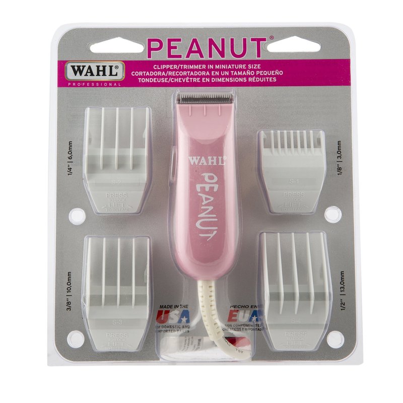 Wahl Professional Peanut Clipper/Trimmer #8655-1301, Pink – Great On-the-Go Trimmer for Barbers and Stylists – Powerful Rotary Motor