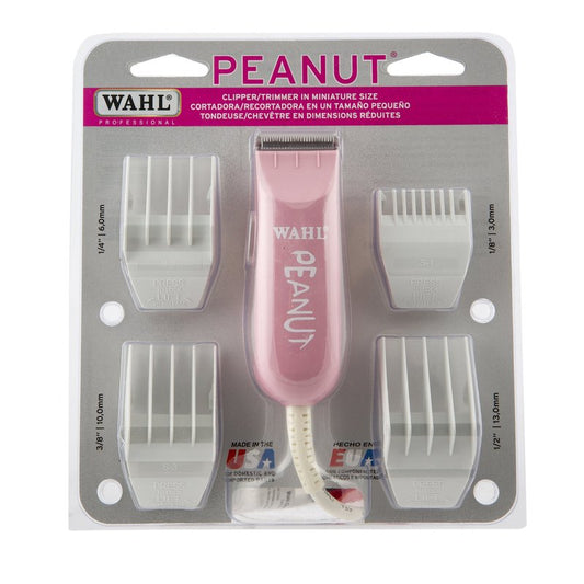 Wahl Professional Peanut Clipper/Trimmer #8655-1301, Pink – Great On-the-Go Trimmer for Barbers and Stylists – Powerful Rotary Motor