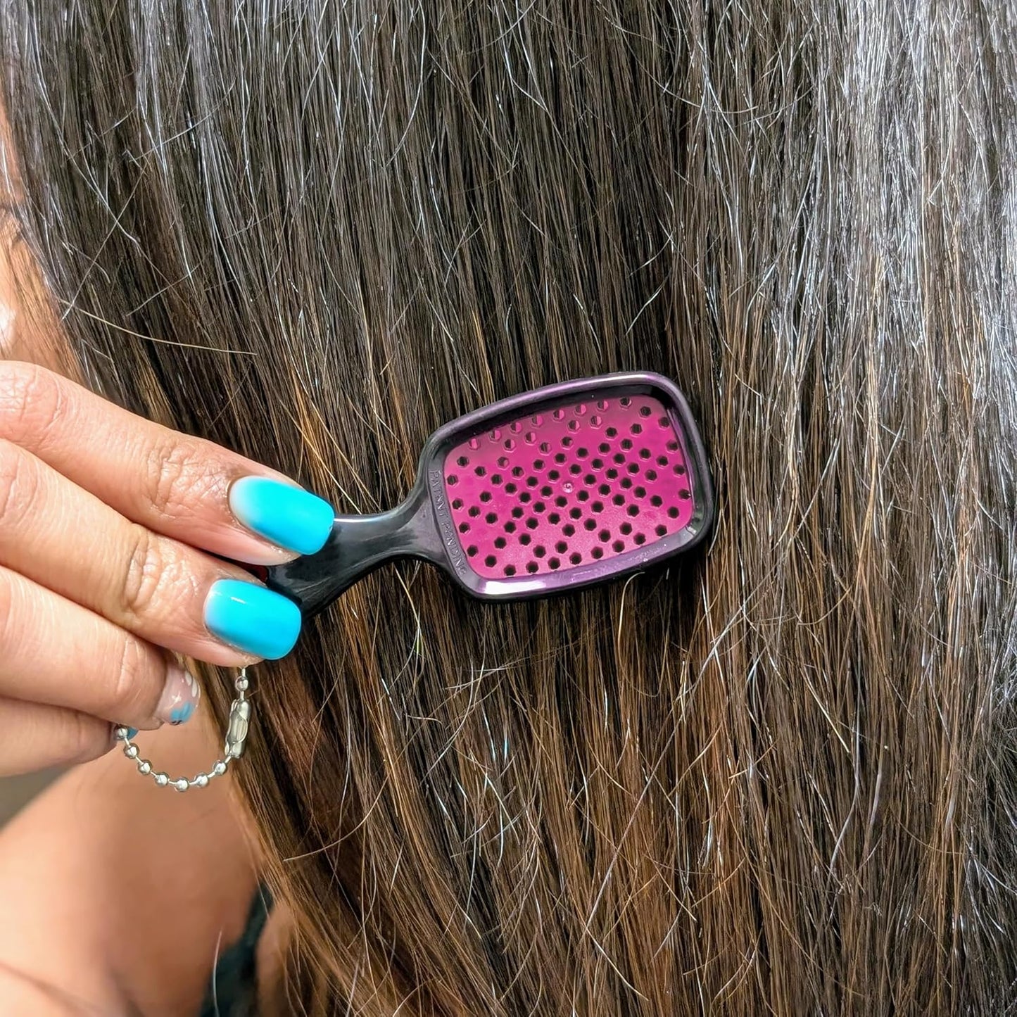 Mini Hair Brush Keychain - FHI Heat Collectible Charm for Bags & Keys | Perfect Accessory for Beauty Lovers