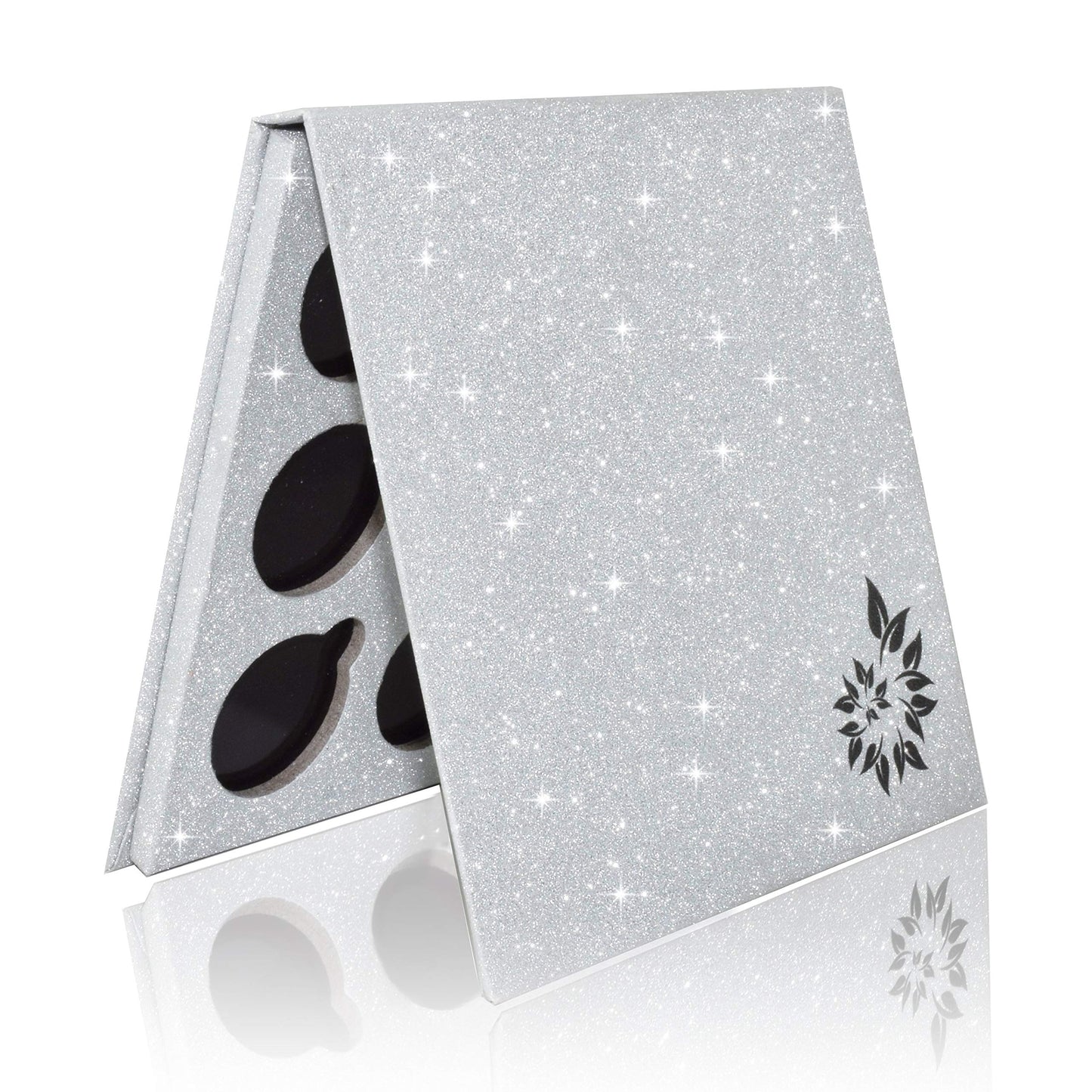 BaeBlu Glitter Mirror Empty Magnetic Reusable Eyeshadow Makeup Palette Case with Cover
