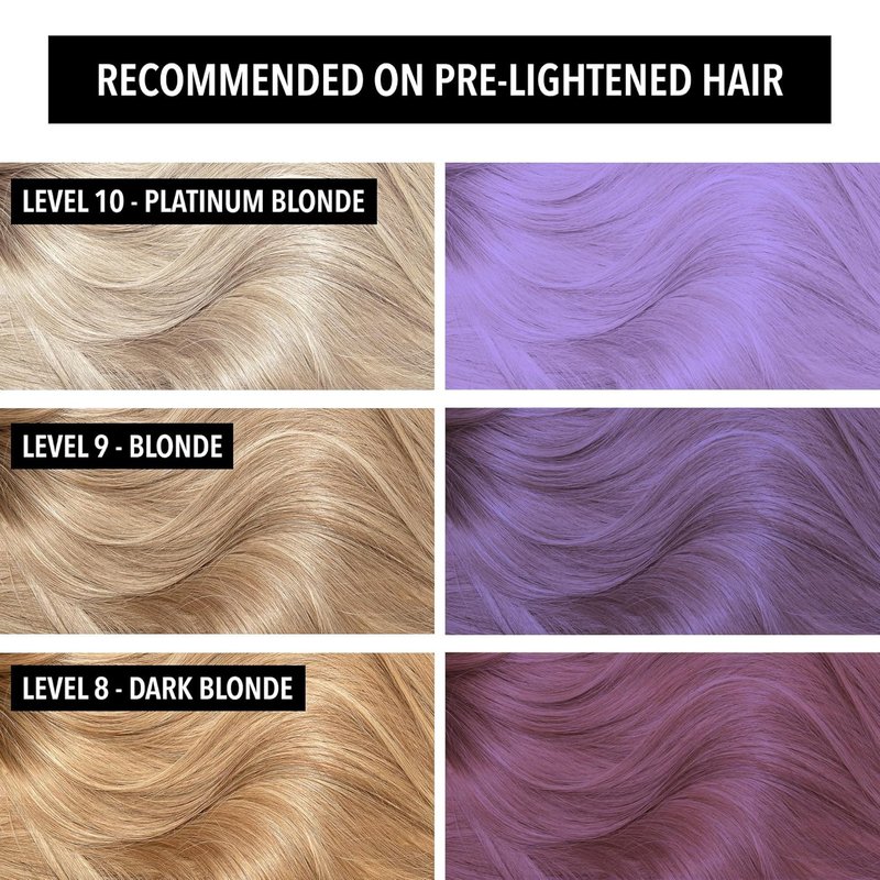 Pulp Riot Semi-Permanent Hair Color - Lilac True Pastel Purple | Vegan, Long-Lasting, 4oz Tube