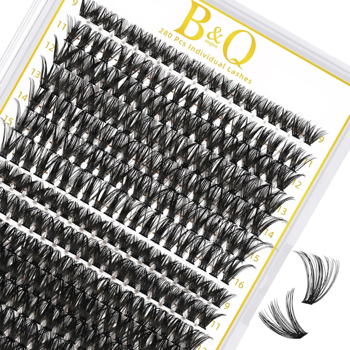 Lash Clusters 280PCS - Natural Wispy Eyelash Extensions 9-16mm | Soft Thin Band for DIY Comfort