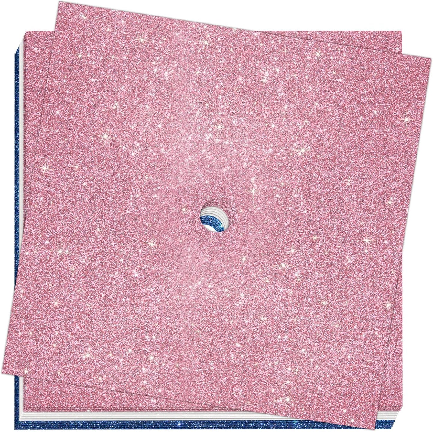 Graduation Cap Decorations Kit - 12 Pcs Glitter Cardstock & 4 Pcs Gemstone Stickers | DIY Grad Cap Toppers