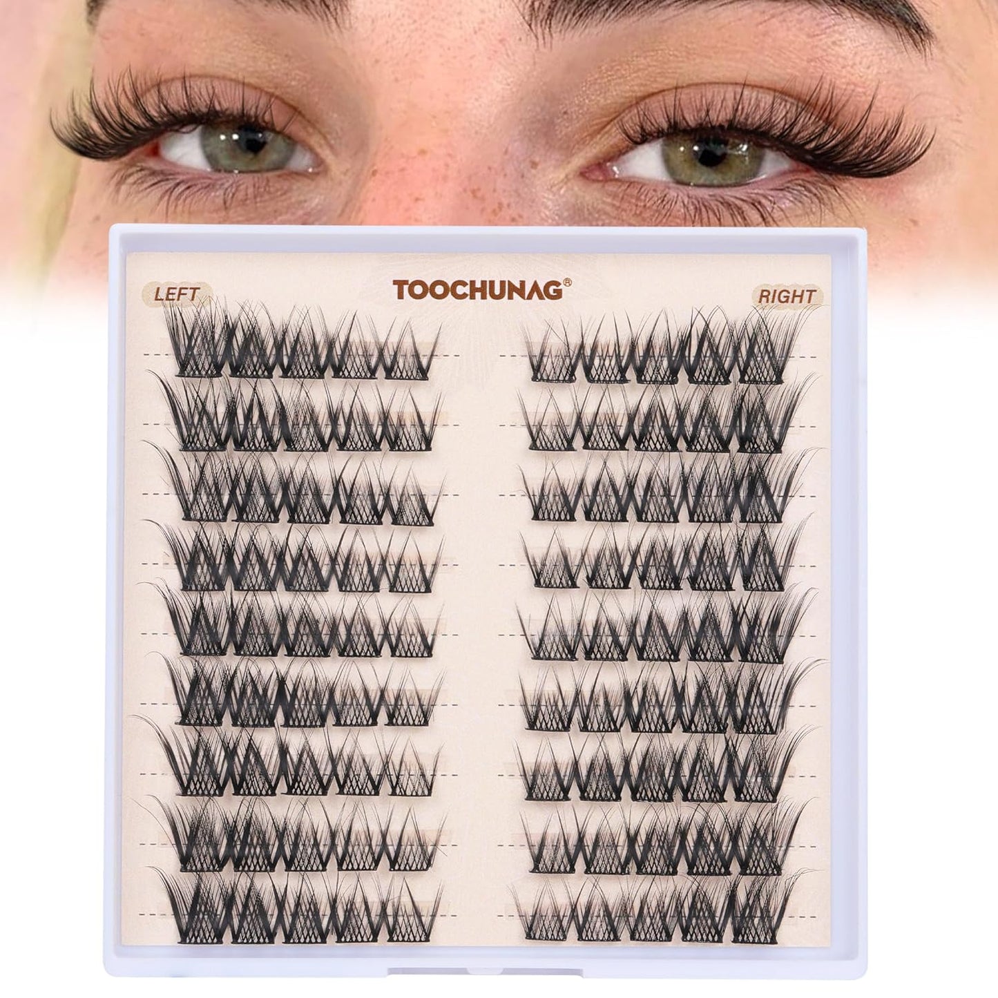 Wispy Lash Clusters - Natural 3D Eyelash Extensions for DIY Home Use | 7-15mm CD Curve