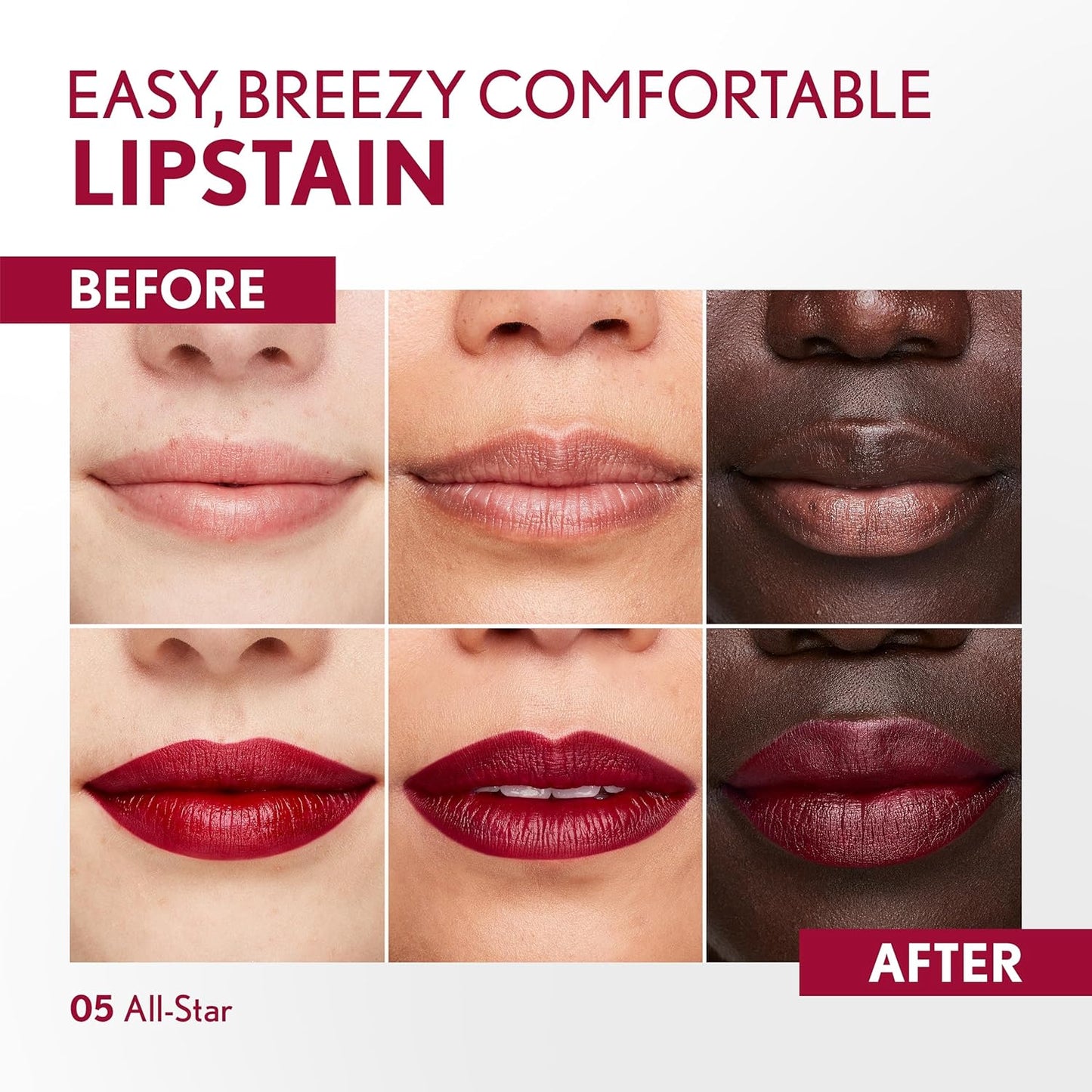 Covergirl Outlast Lipstain - All-Star, Smooth Application, Vegan Formula | 0.06oz, Transfer-Proof Satin Finish