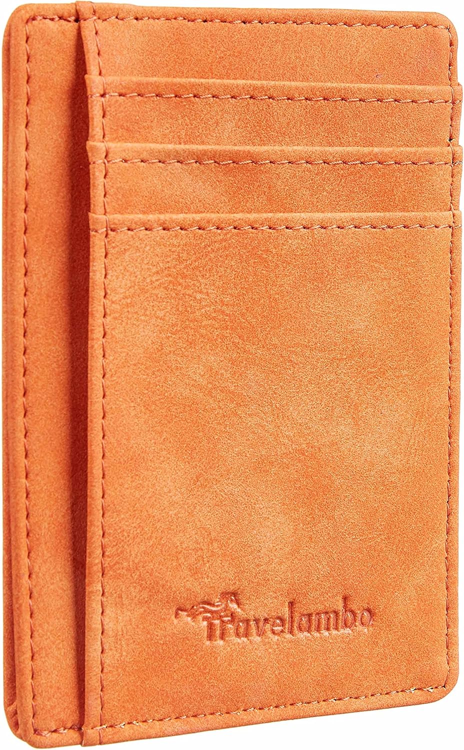 Minimalist Leather RFID Blocking Slim Wallet - Medium Size for Front Pocket Use