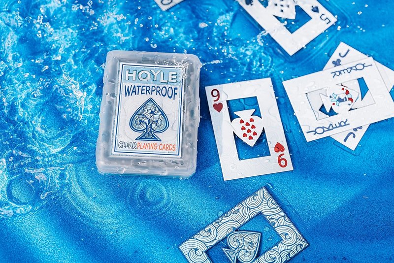 Waterproof Playing Cards - Clear Plastic Deck for Outdoor Games | Camping, Beach, Pool & Travel (1 Deck)