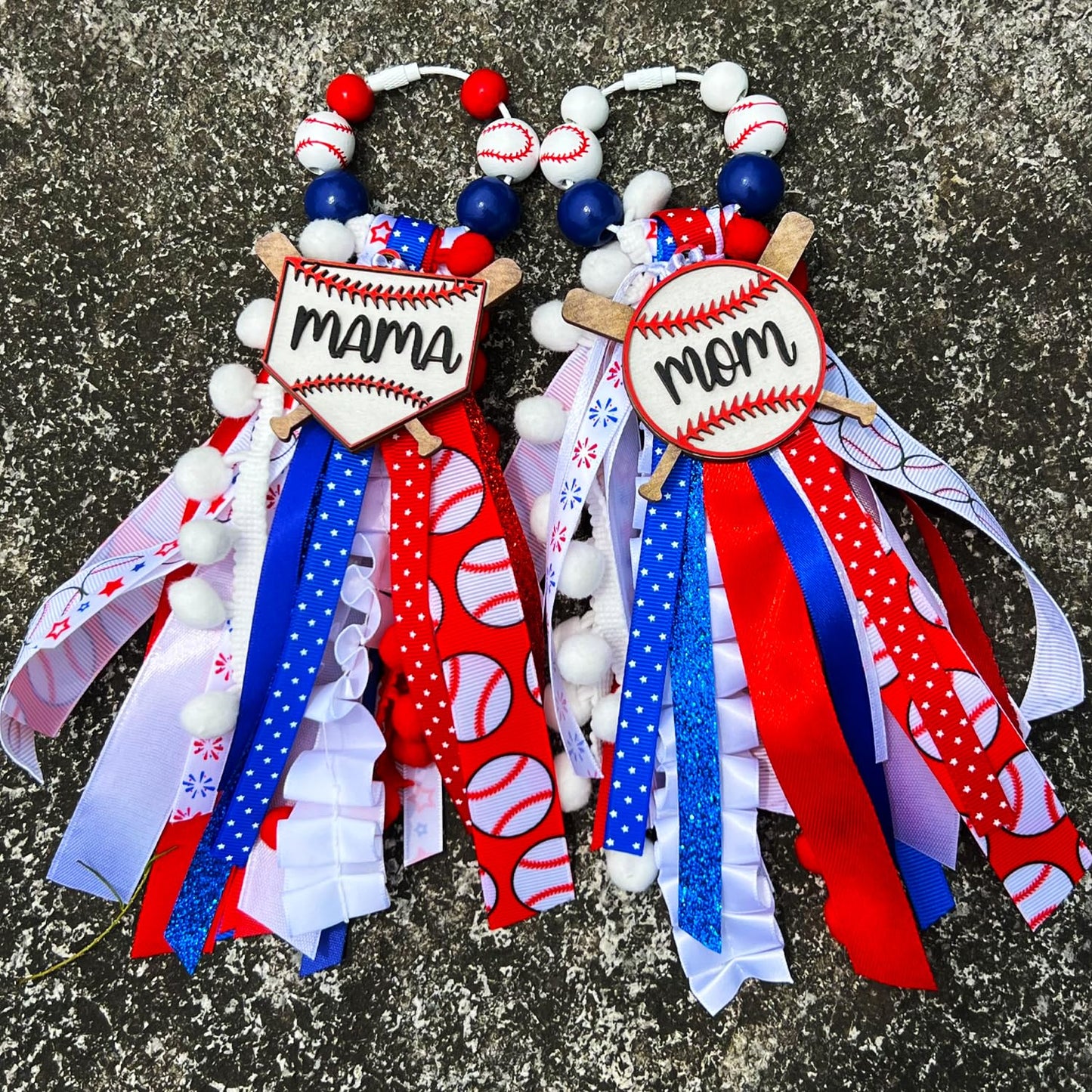 Nilyzit 2Pcs sports Baseball Keychains&Bogg bag Charms for Women