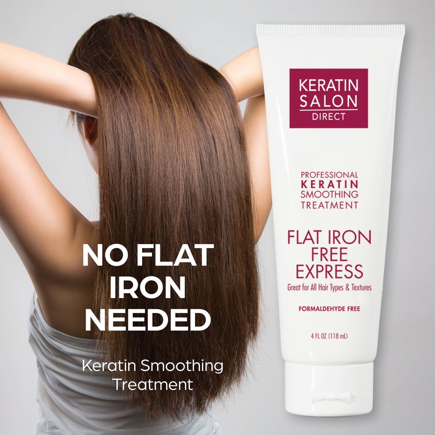 Keratin Salon Direct Treatment - Salon Quality, No Flat Iron Needed (4 oz)
