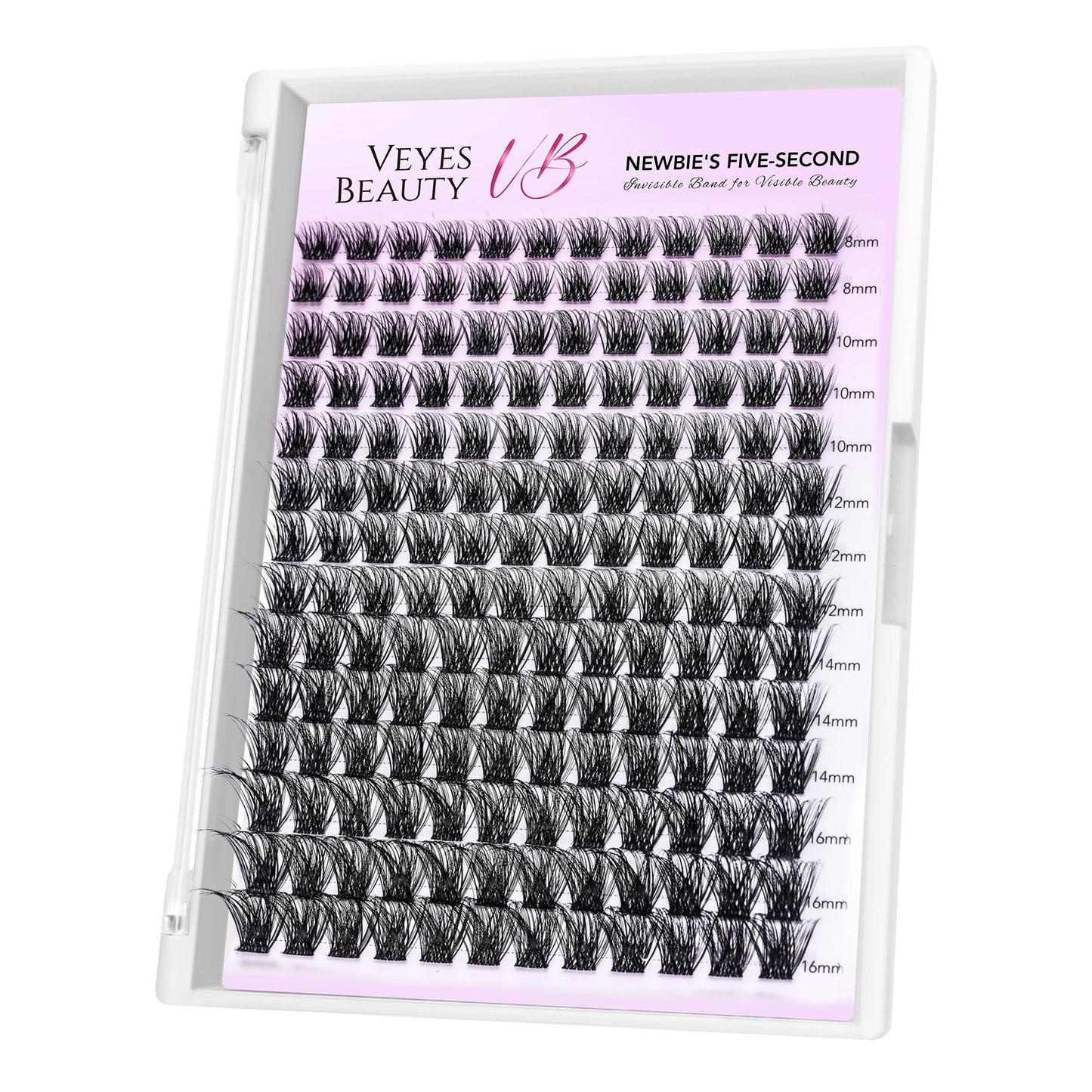 VEYESBEAUTY Siren Lash Clusters Newbie's Five-Second Series Eyelash 8-16mm