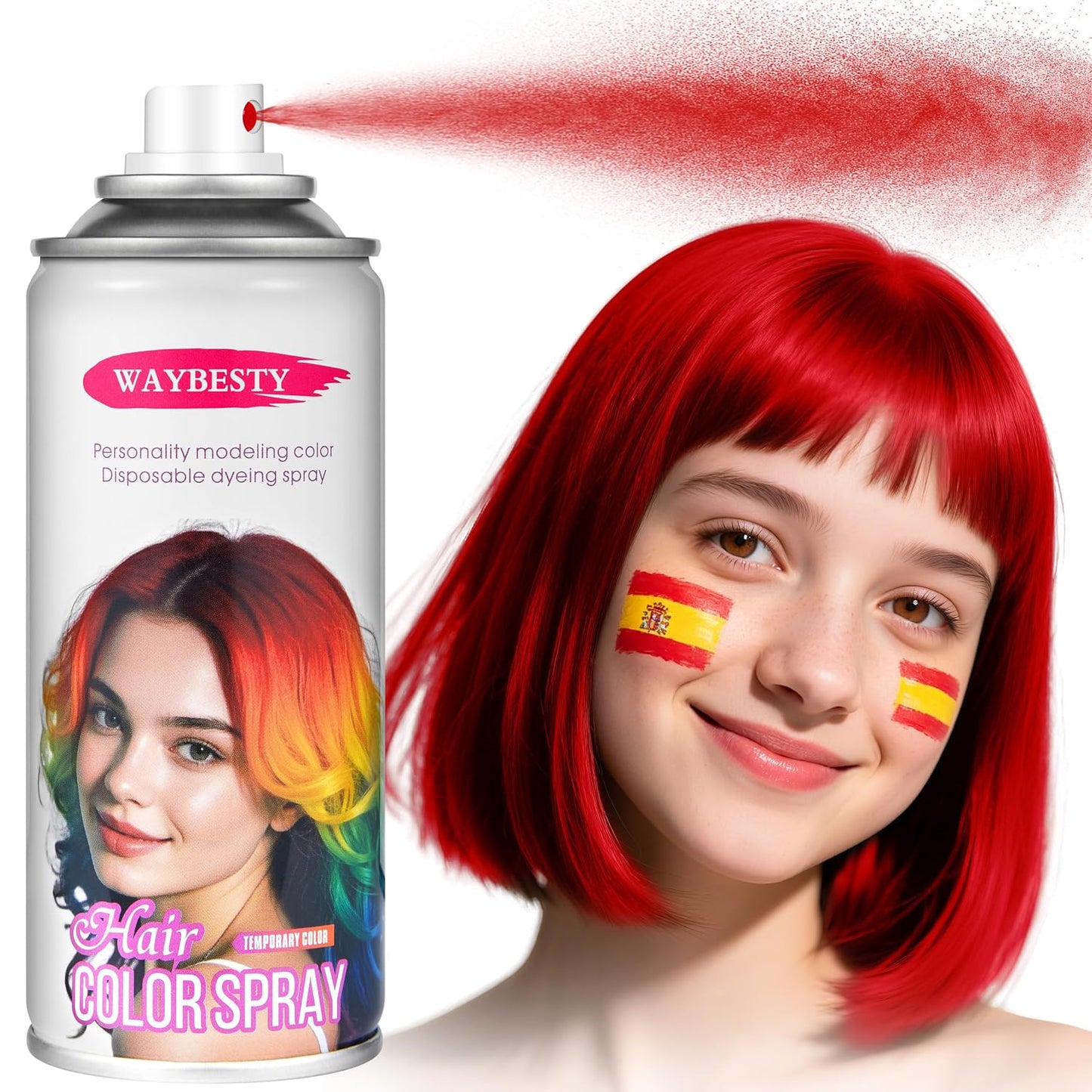 Temporary Black Hair Color Spray - Washable One-Day Dye for Kids, Women & Men | Ideal for Cosplay & Parties (120ml)