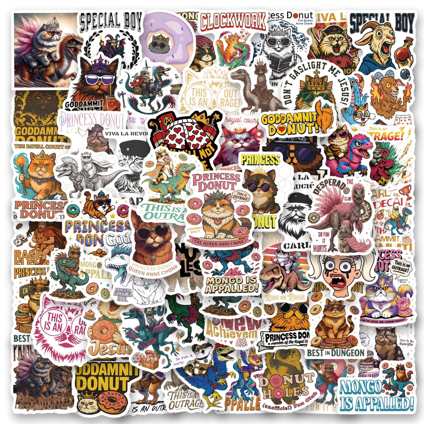 106 PCS Dungeon Crawler Carl Stickers Pack, for Water Bottle, Laptop, Phone, Scrapbook, Hard Hat, Bumper, Party Decoration Stickers, Art & Crafts
