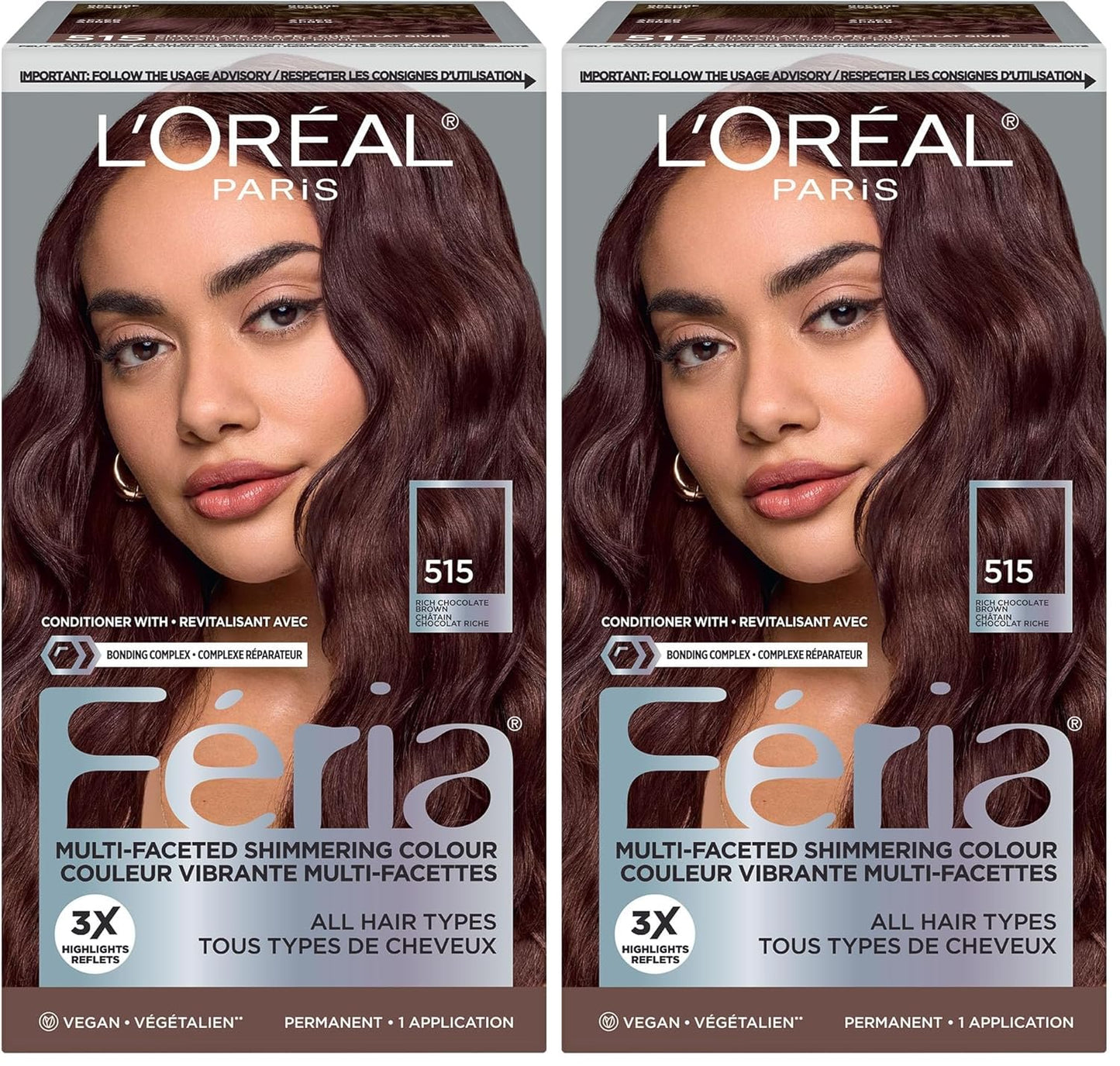 L’Oreal Paris Feria Hair Color - High Intensity Jet Black Dye for 3X Highlights | 1 Kit