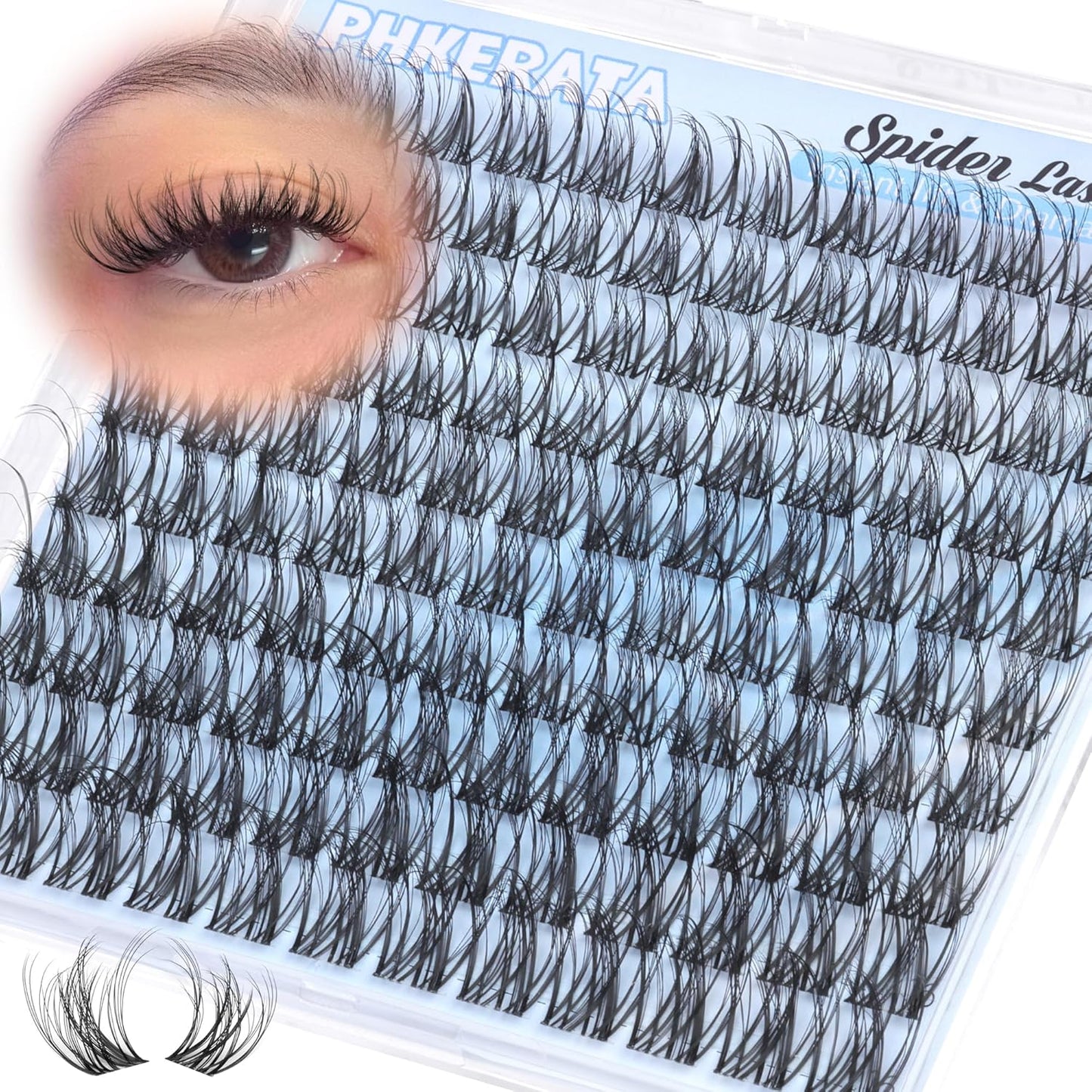 Natural Cluster Lashes - 14mm Wispy Eyelash Extensions | C Curvature for Daily Wear