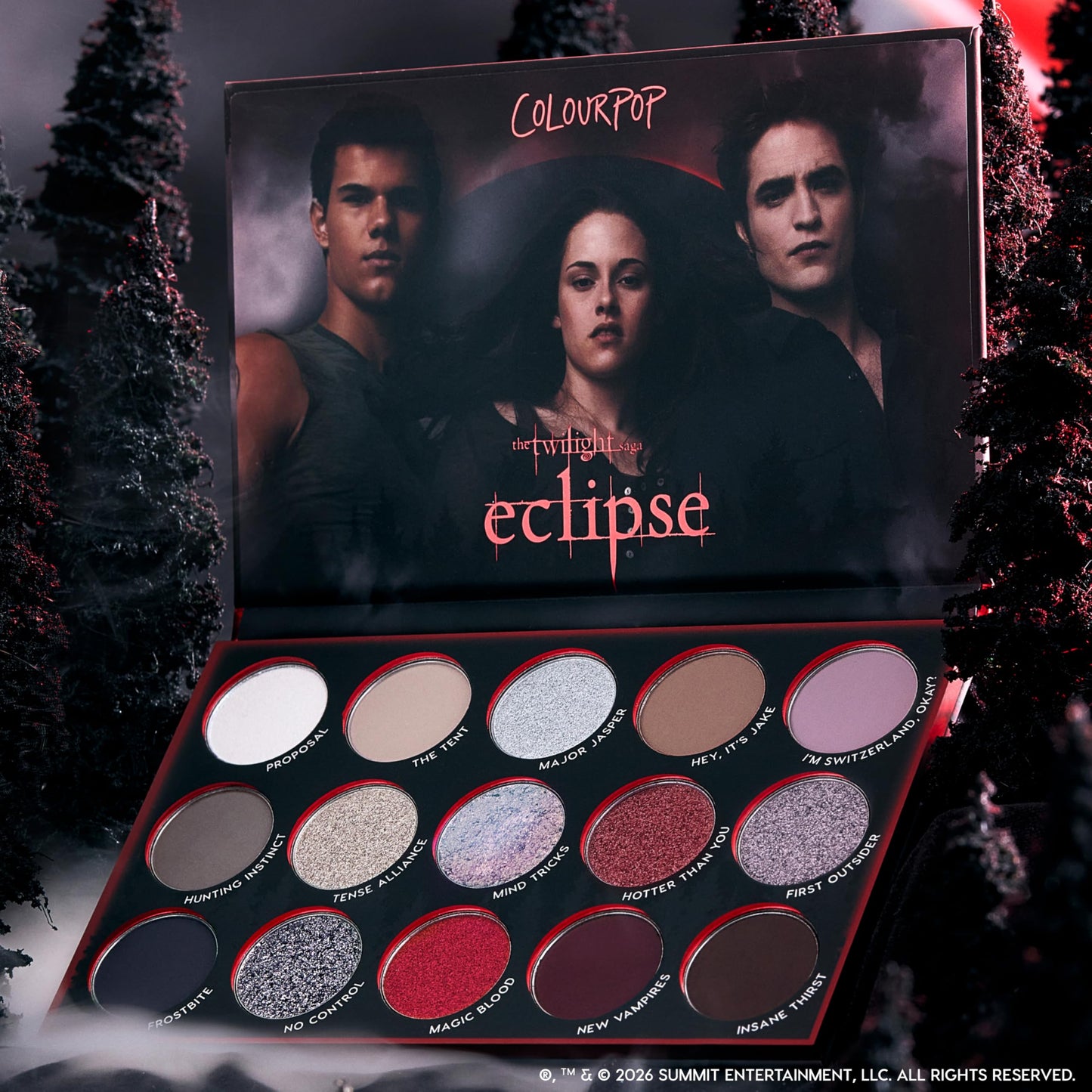 ColourPop x The Twilight Saga Eclipse Eyeshadow Palette - Limited Edition 15-Shade Matte, Metallic & Glitter Eyeshadow Palette - High-Pigment Eye Makeup with a Long-Wearing Formula (0.63 oz)