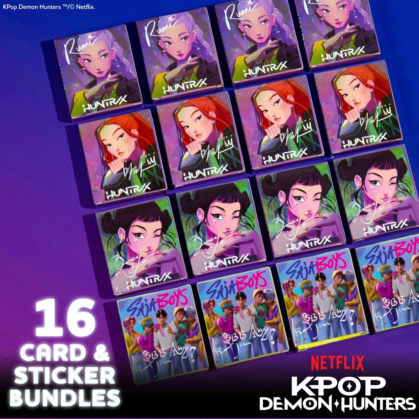 Kpop Demon Hunters™ Sticker Party Packs - 16 Boxes with 5 Stickers Each, Great Kpop Demon Hunters Party Favors, Valentine's Day, Kids Birthday Gifts, Official K Pop Merch