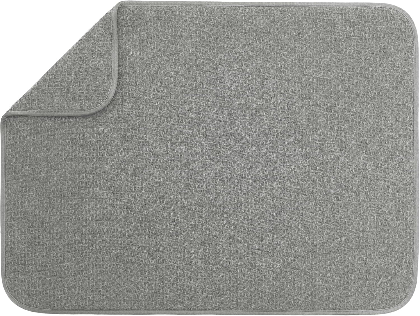 Dish Drying Mat XL - Absorbent Microfiber Kitchen Counter Pad | 18” x 24” | Charcoal