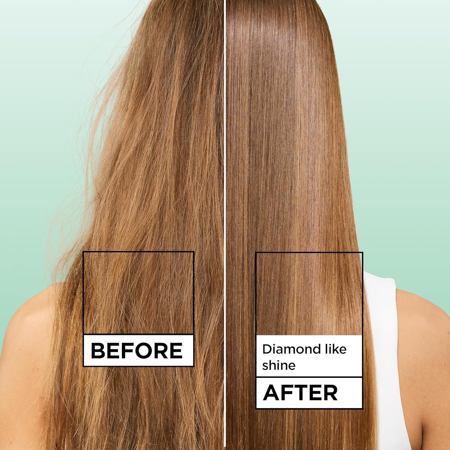 Garnier Fructis Diamond Sleek Hair Shine Spray | 100-Hour Frizz Control & Heat Protectant with Vegan Keratin, 4.6 Fl Oz