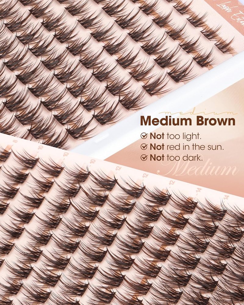 Wispy Lash Clusters - C-Curl Individual Eyelash Extensions 8-16MM | Natural Look, Beginner-Friendly