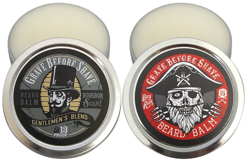 Grave Before Shave Top Shelf Bourbon & Bay Rum Beard Balm Dual Pack