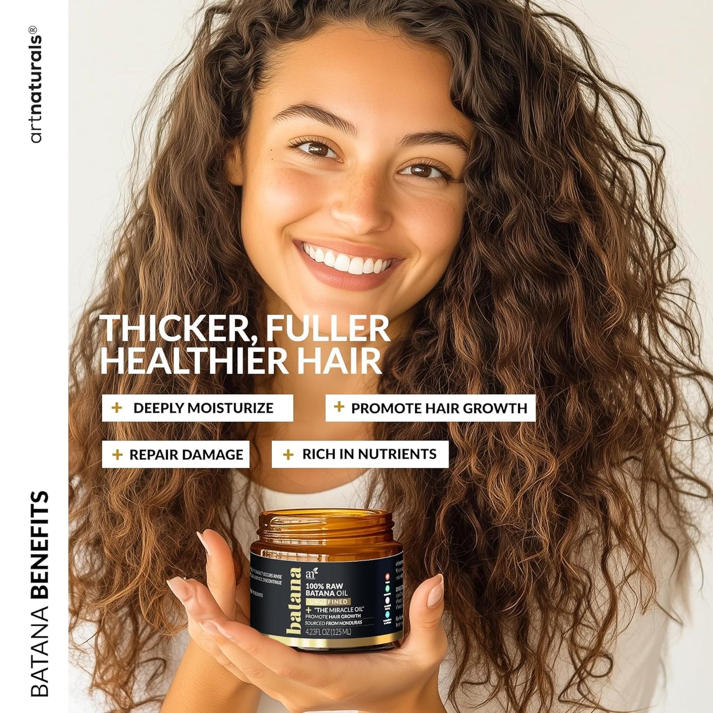 Batana Oil for Hair Growth - Organic 4Pc Set with 4oz Oil, 4.2oz Paste & Brushes | Unrefined Miracle for Scalp & Edges