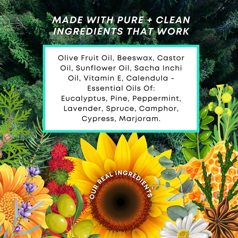 Peruvian Gold Chest Rub Balm Aromatic vaporizing Balm formulated to Soothe colds, Cough and Allergies. Made with Fast-Acting Eucalyptus and Pine to facilitate deep and Clear Breathing.