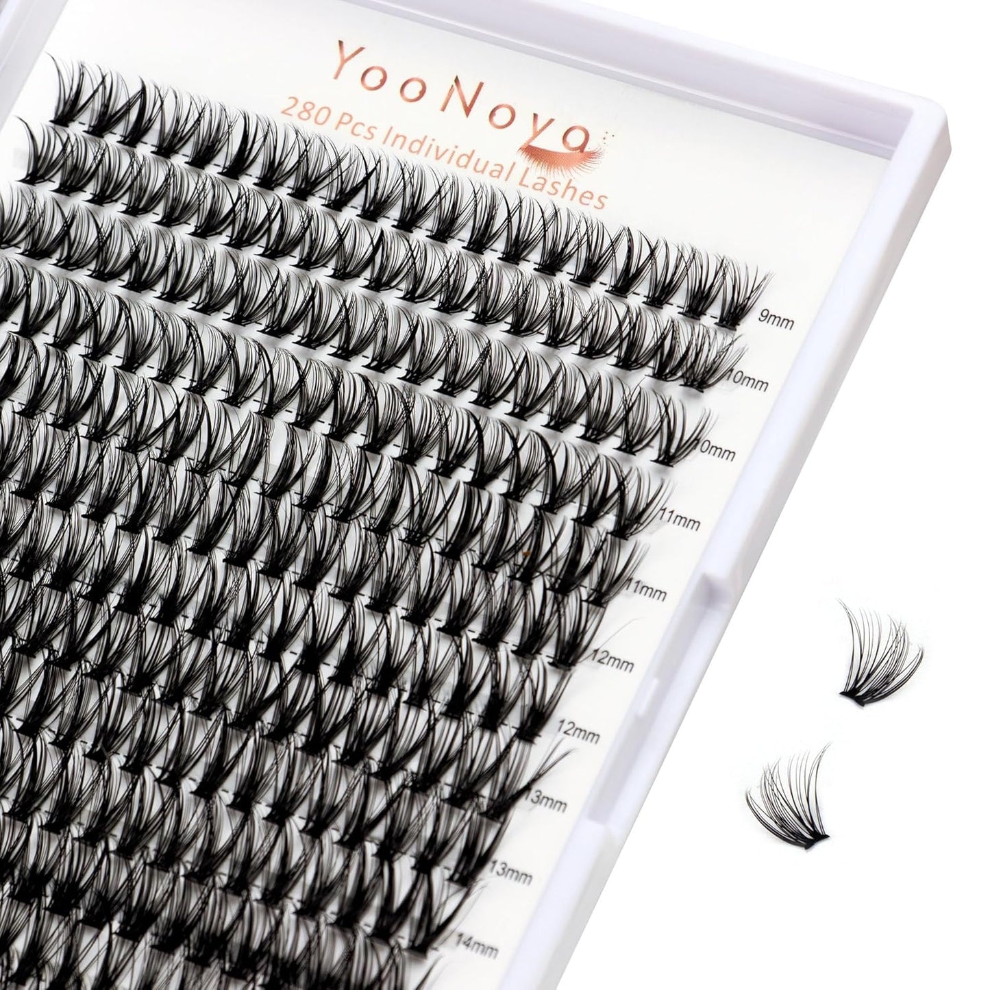 Lash Clusters - 144 PCS Individual 12mm D Curl Eyelash Extensions | Thick, Natural Wispy Reusable Volume Lashes
