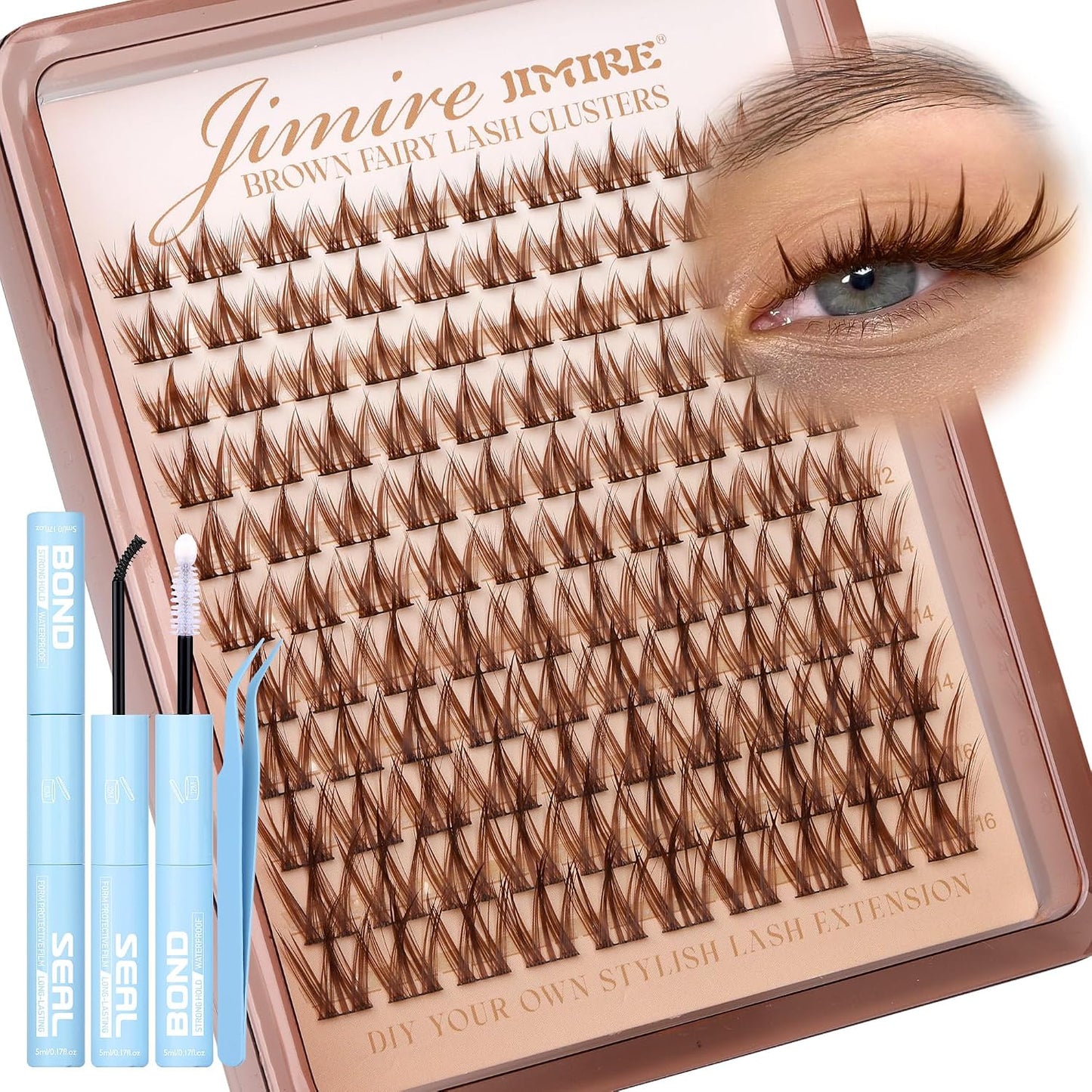 Manga Lash Clusters - Wispy Eyelash Extensions for Fox Eye Look | 10-16MM Pre-Mapped Anime Style
