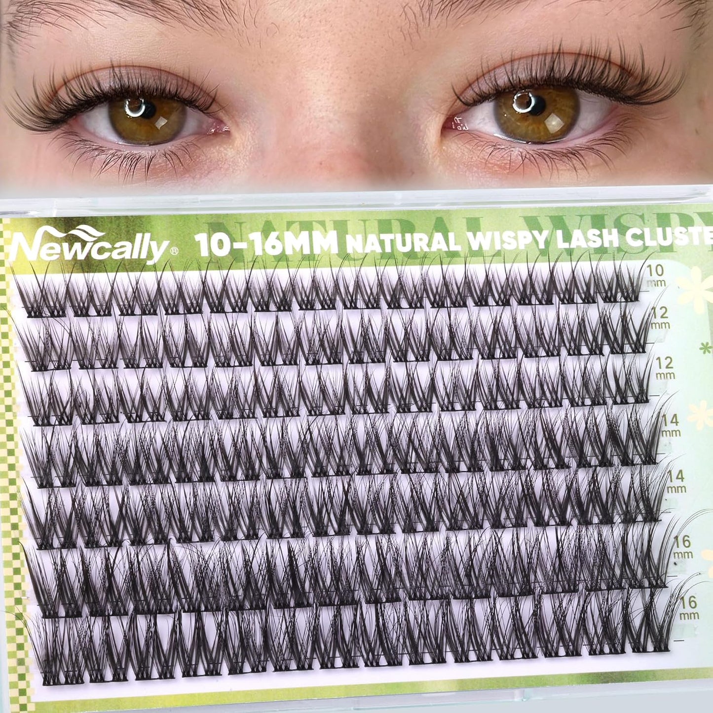 Natural Lash Clusters - Invisible Band CC-Curly Eyelash Extensions | 10-16MM Spider Cluster Lashes