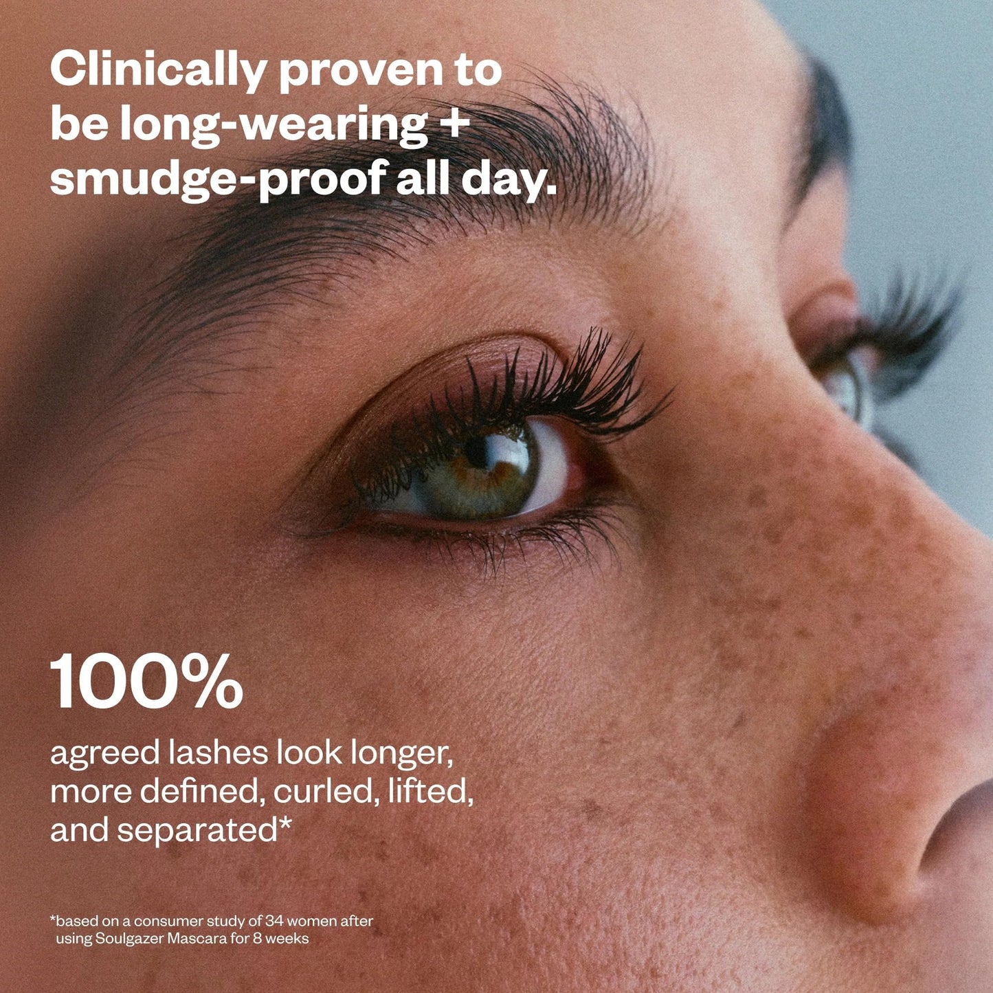 Kosas Mini Soulgazer Lengthening + Lifting Peptide Mascara– Smudge-Proof, Clump-Free Mascara + Lash Serum 2-in-1, Defined Lashes – Curvilinear Molded Brush, Vegan, Sensitive-Eye Safe