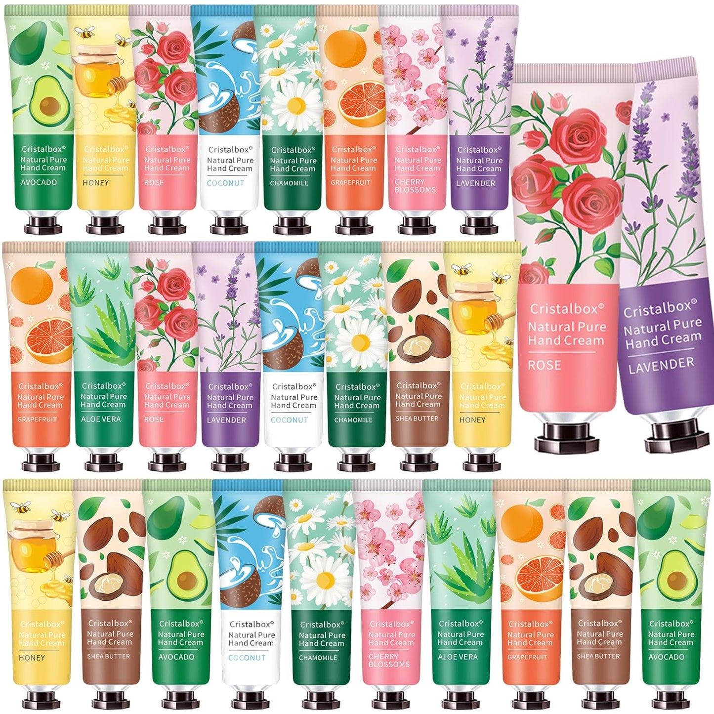 Hand Lotion Gift Set - 28 Pack Natural Plant Fragrance | Perfect for Women, Teachers, and Teen Girls