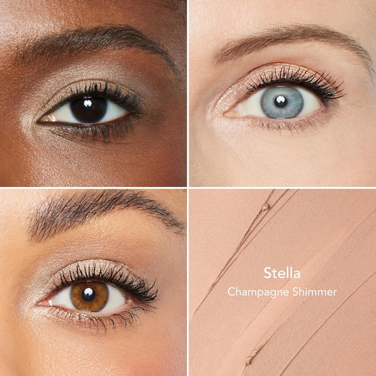 Brilliant Eye Brightener Shimmer Eyeshadow Stick Bundle - Waterproof Cream to Powder Formula | 3 Shades & Makeup Bag