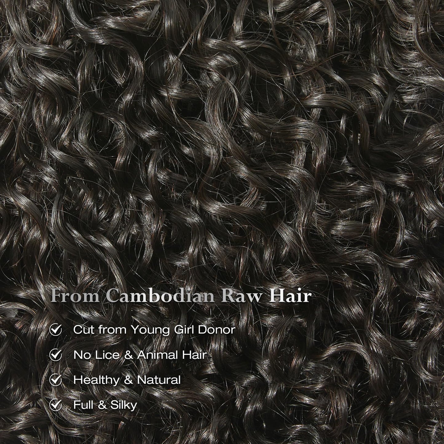 ASHINE Human Hair Bundles Deep Curly Water Wave, Unprocessed Cambodian Raw Hair 20 22 24 Inch, Flip Over Quick Weave Wet and Wave Bundles for Women Natural Black
