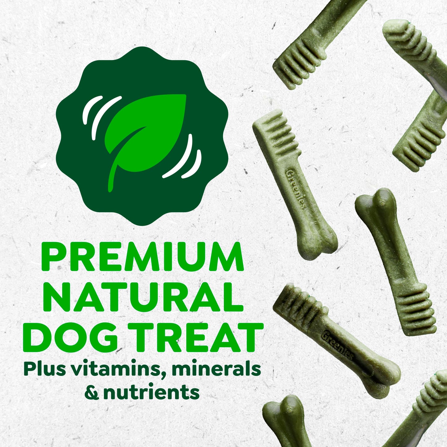 Greenies Veterinarian-Recommended Adult Natural Dental Dog Treats Teenie Size, Dog Dental Chews, Original Flavor, 36 oz. Pack, 130 Count