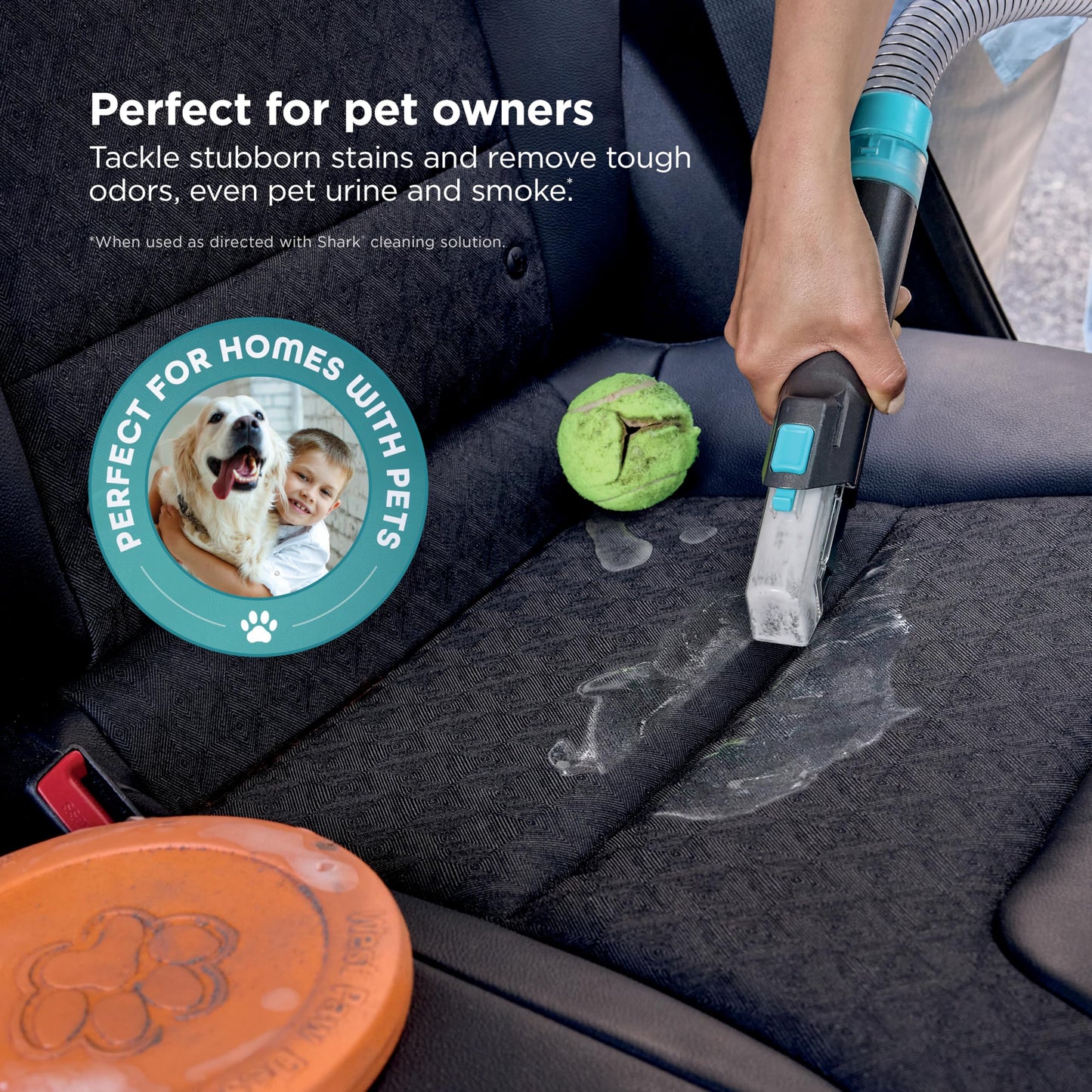 Shark StainStriker HairPro | Portable Carpet, Upholstery & Rug Cleaner | 4 Tools | Self Cleaning | Perfect for Pets | Ultra-Powerful Stain & Odor Remover | Pet & OXY Solutions | Copper | PX251