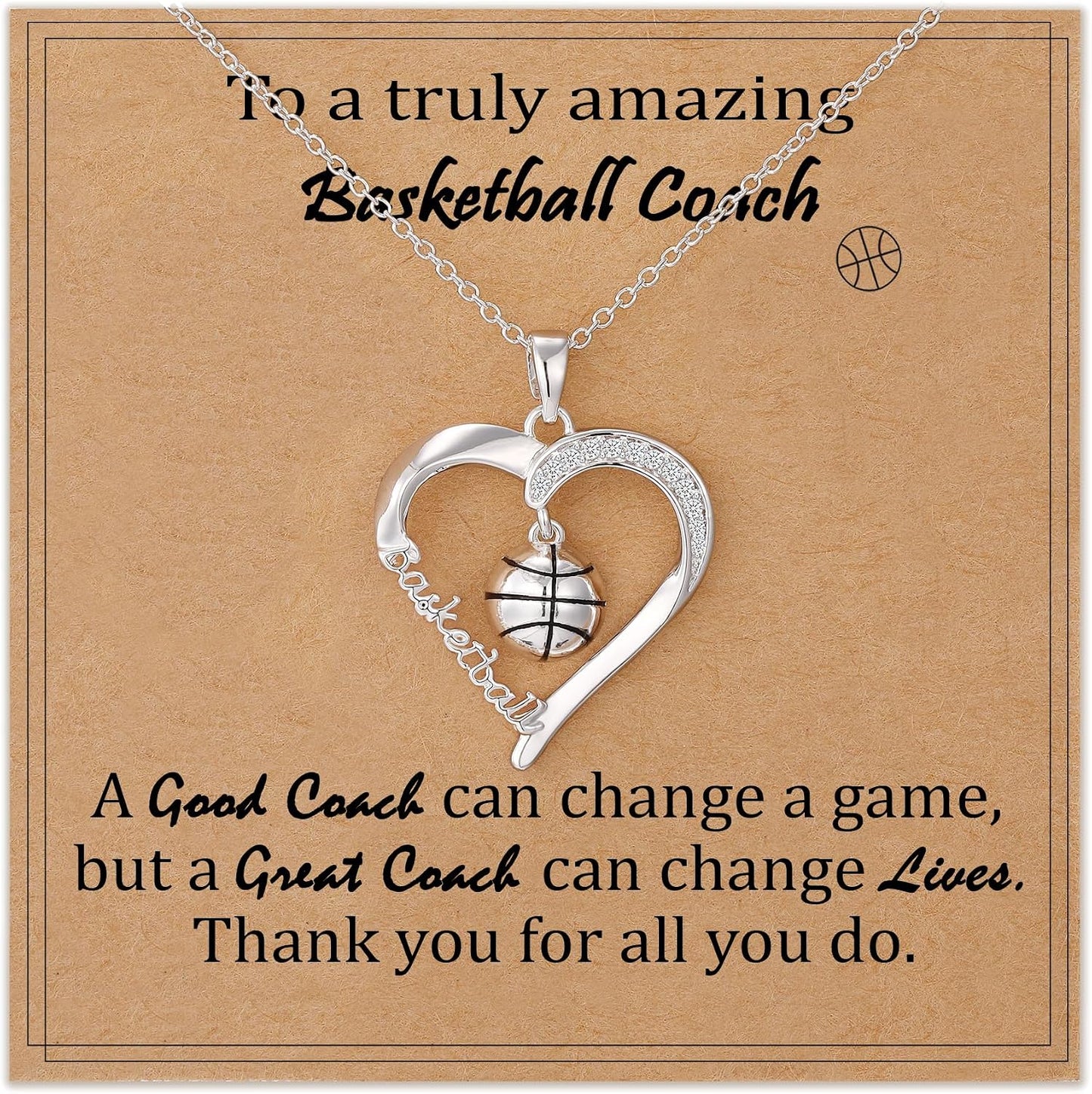 Sport Necklace for Girls - Volleyball, Softball, Basketball & Baseball Jewelry | 16-19 Inch Adjustable Gift