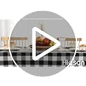 Waterproof Black and White Checkered Tablecloth 30x60 Inch