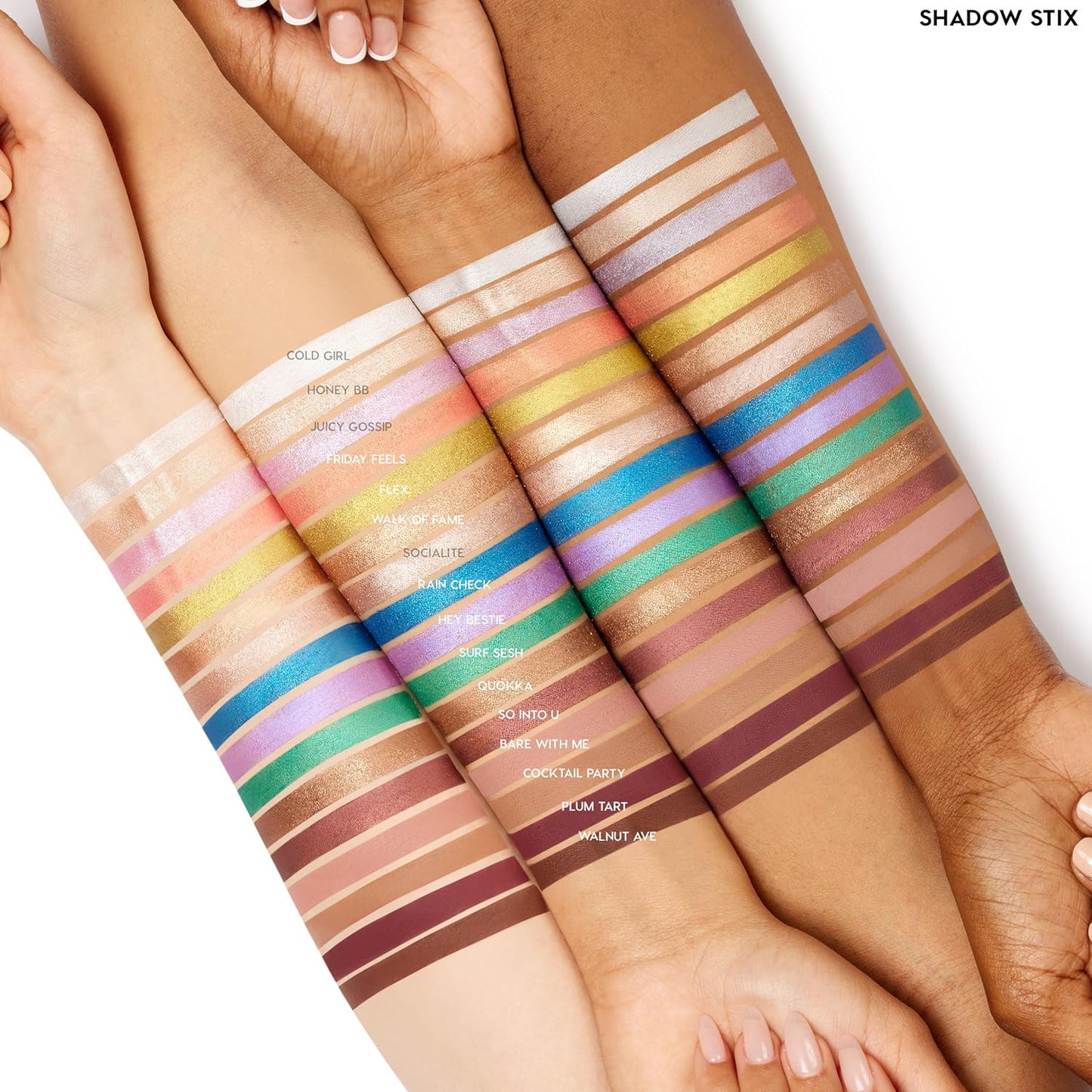 ColourPop Cream Eyeshadow Sticks Bundle - Long-Lasting Color Duo | Bare With Me & Cocktail Party (2 Pack, 0.05 oz Each)