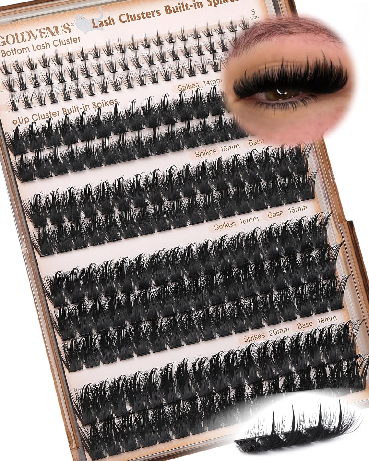 Manga Lash Clusters - Wispy Fluffy Anime Eyelash Extensions | Reusable Faux Mink, D Curve 12-18mm, 204 Pieces