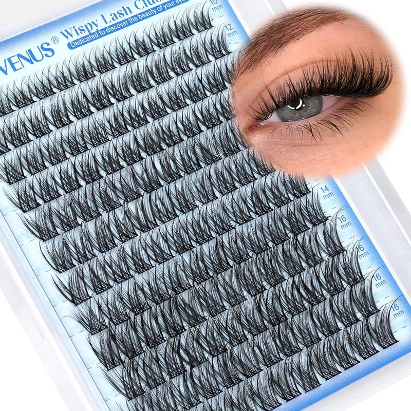Wispy Lash Clusters - Natural CD Curl Eyelash Extensions for DIY | Fluffy Individual Lashes