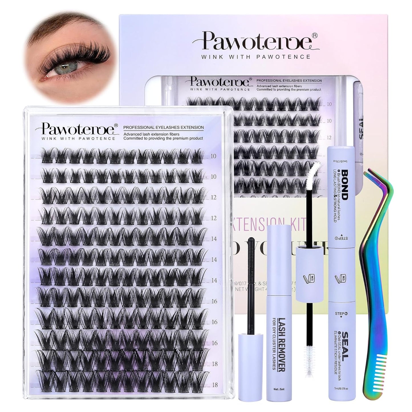 Manga Lash Clusters - 10-18mm Individual Eyelash Extensions | 144pcs Anime False Lashes for DIY Application