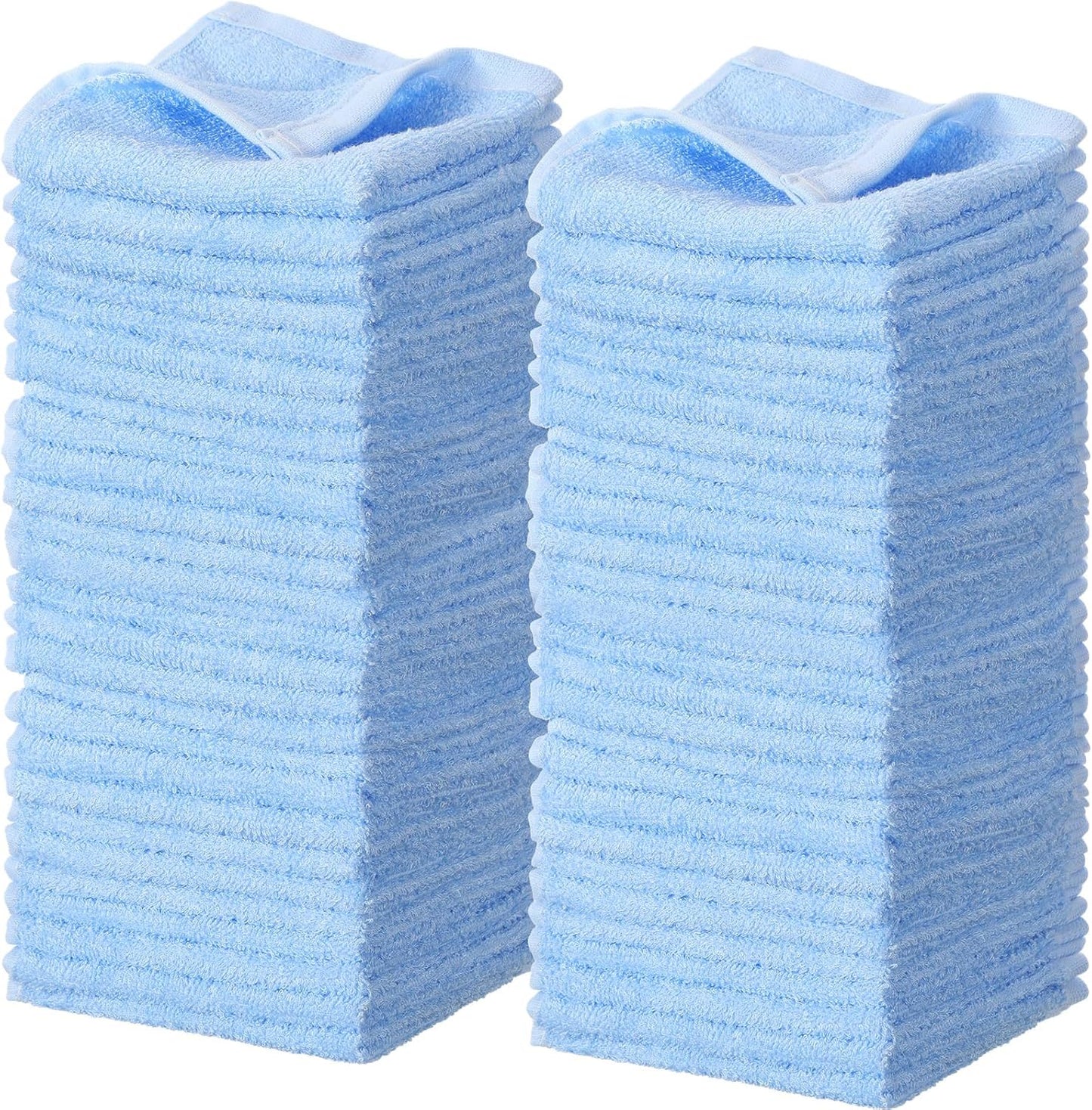 40 Pcs Cotton Wash Cloths - Soft Quick-Drying Bath Towels for Women | White, 10 x 10 Inch