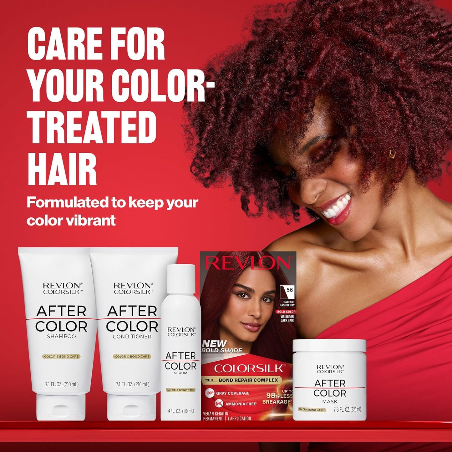 Revlon ColorSilk After Color Shampoo - Moisturizing & Bond Repairing | Vegan, Sulfate-Free, 7.10 fl oz