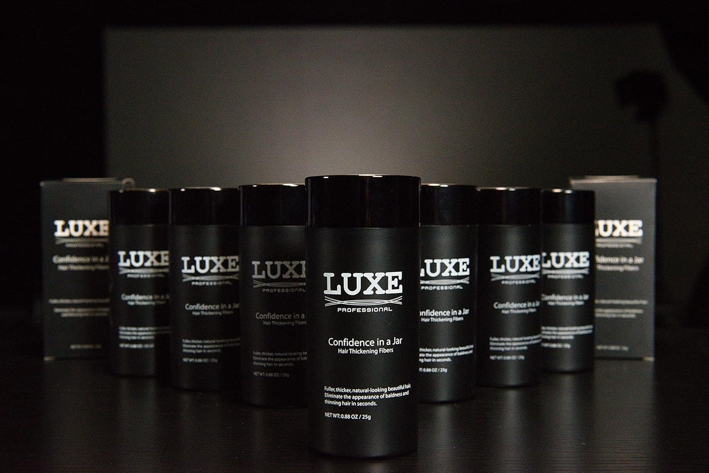 LUXE Hair Building Fibers - Thickening Fibers for Fuller Hair - Hypoallergenic | Auburn Color, 2-Month Supply