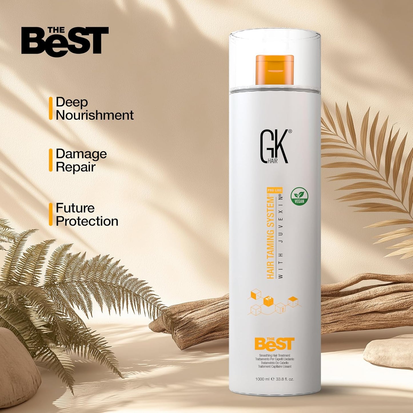 GK HAIR Keratin Hair Treatment - Professional Smoothing Complex for Silky, Frizz-Free Hair | 33.8 Fl Oz (1000ml)