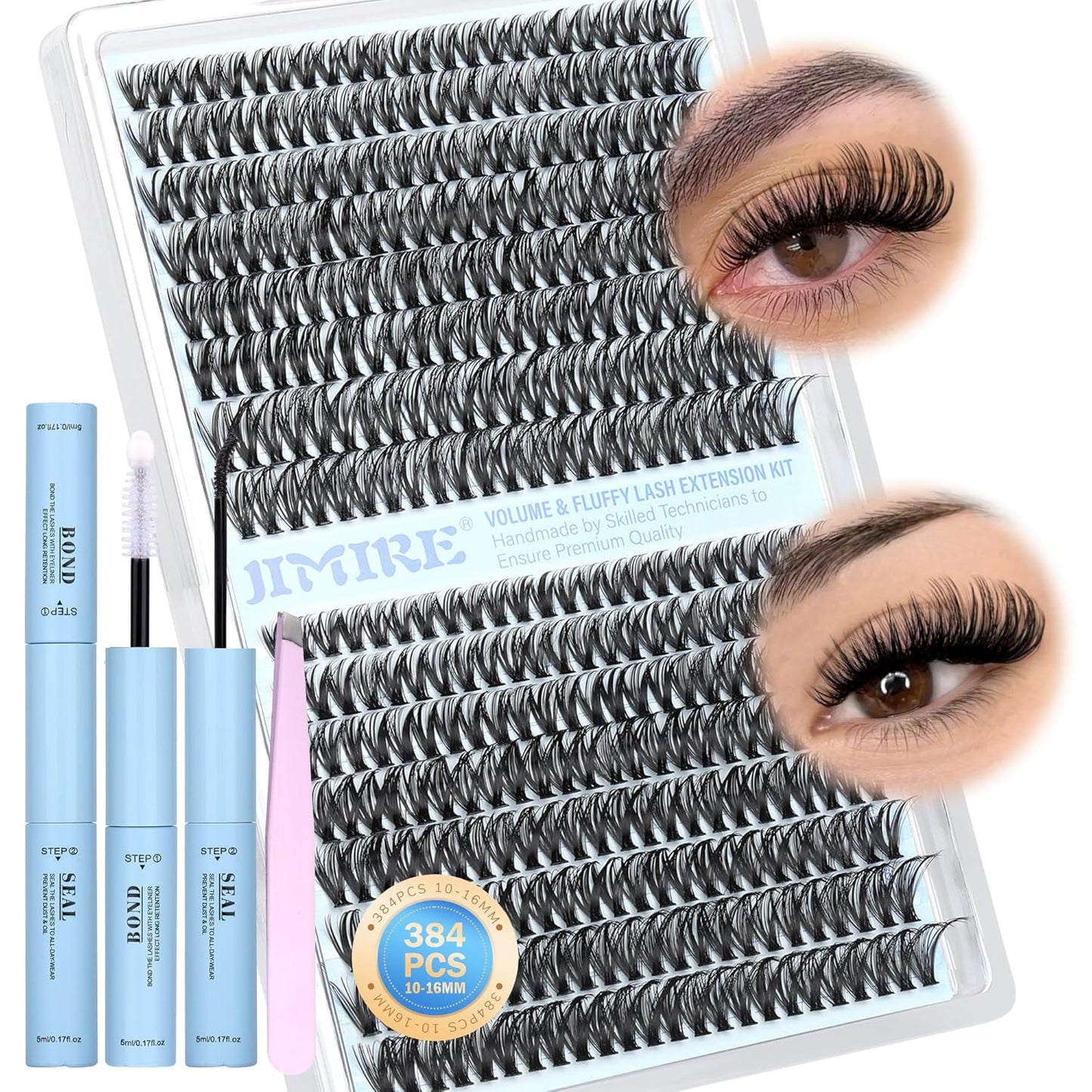 Wispy Lash Clusters - 180Pcs D-Curl Anime Eyelash Extensions | Natural Look 8-16MM